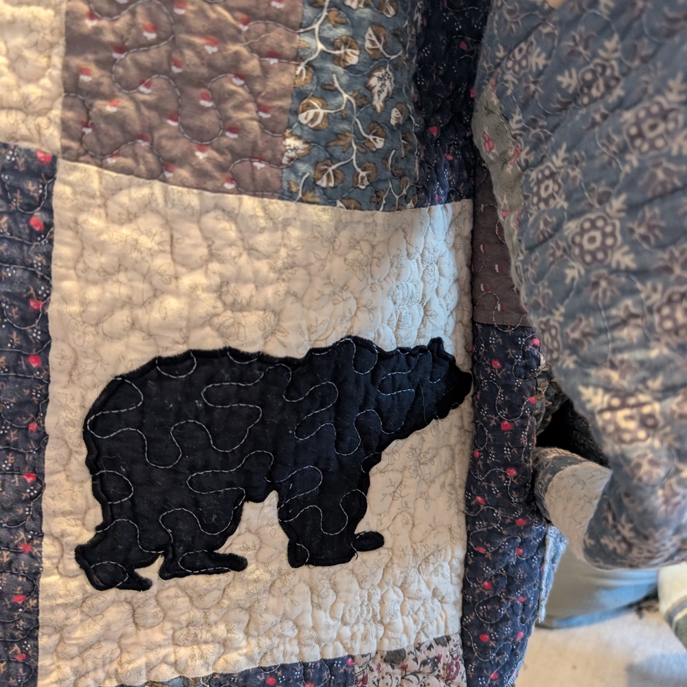 Patchwork Quilted Women's Sweater - Picture 6 of 7